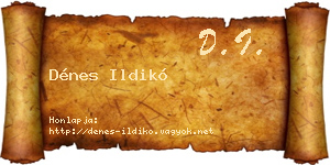 Dénes Ildikó névjegykártya