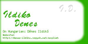 ildiko denes business card