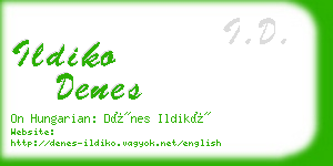 ildiko denes business card